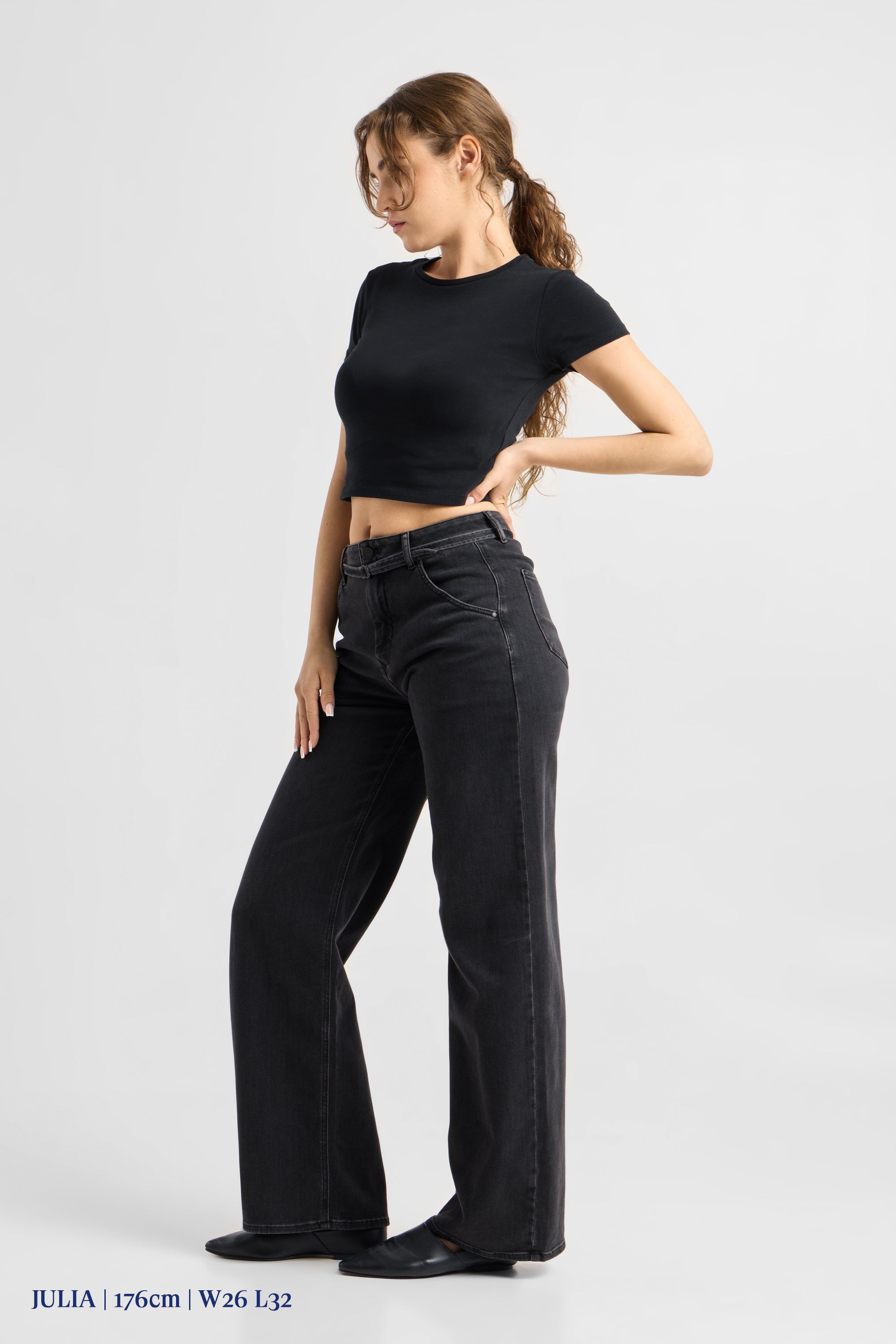 BLINK High Waist Wide - Black Denim