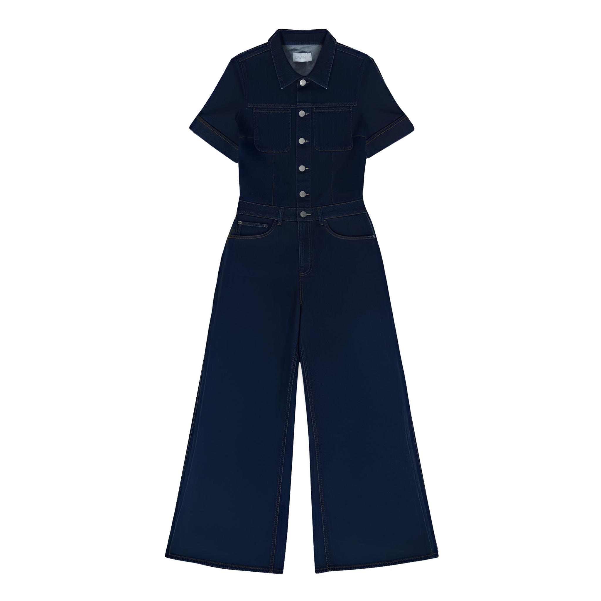 TWITTER Minimal Stretch - Short Sleeve Overall - Dark Blue