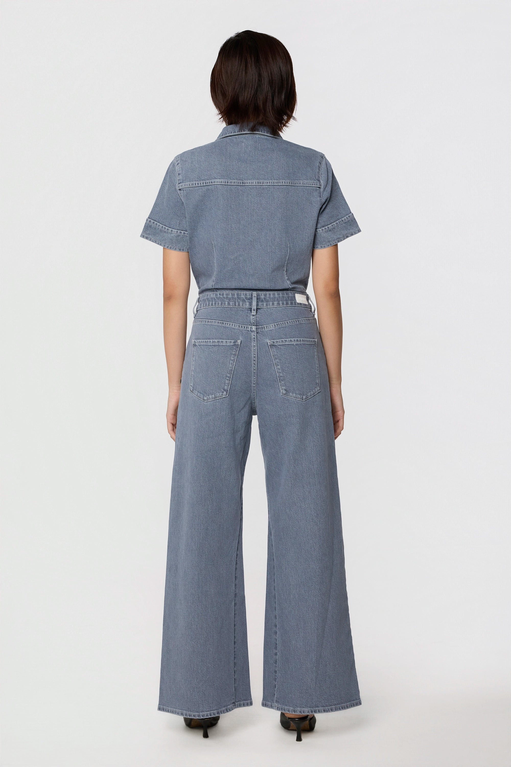 TWITTER Minimal Stretch - Short Sleeve Overall - Slate Grey