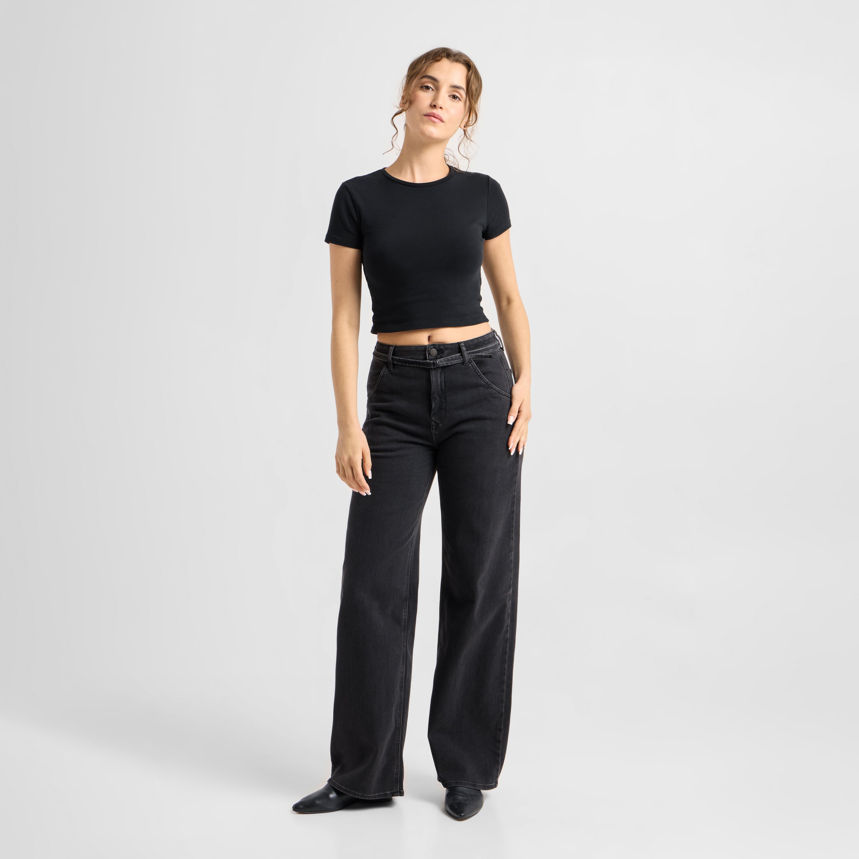 BLINK High Waist Wide - Black Denim
