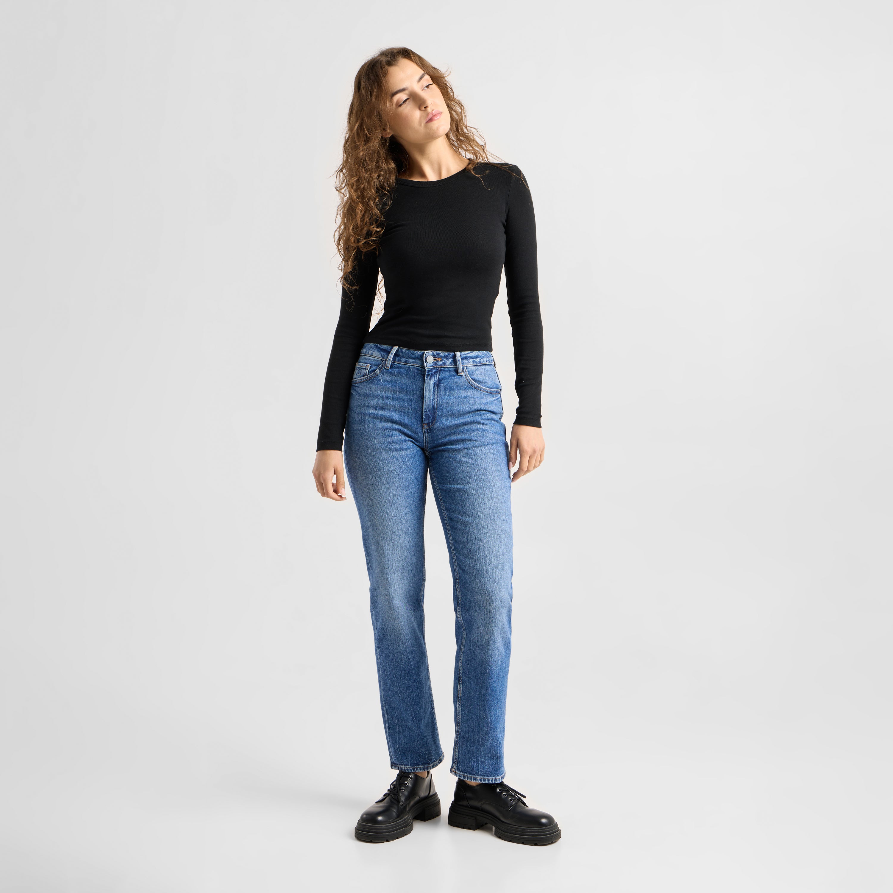 MORNING Slim Straight Minimal Stretch - Classic - Medium Blue