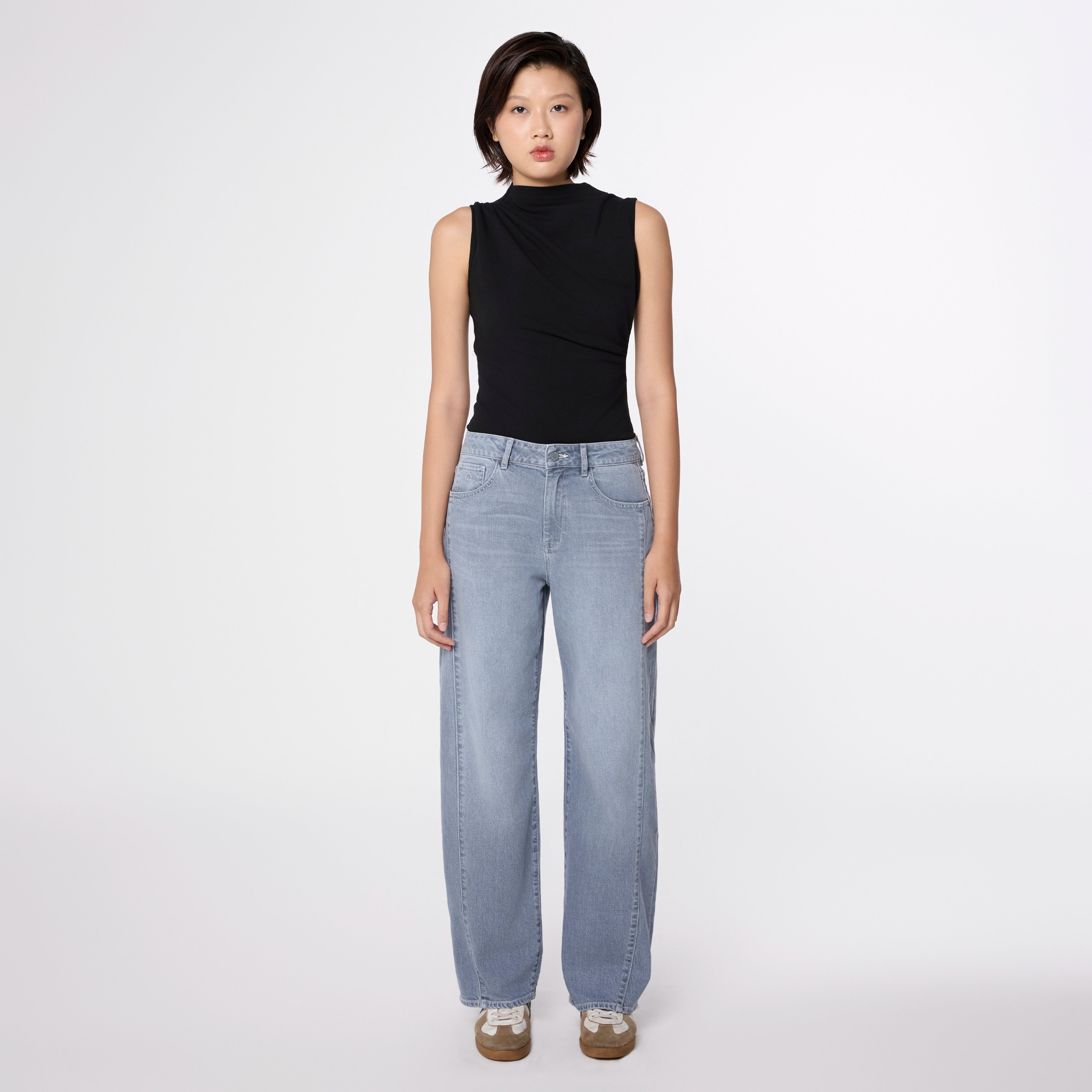 ASH Barrel Leg Minimal Stretch - Cutline - Slate Grey