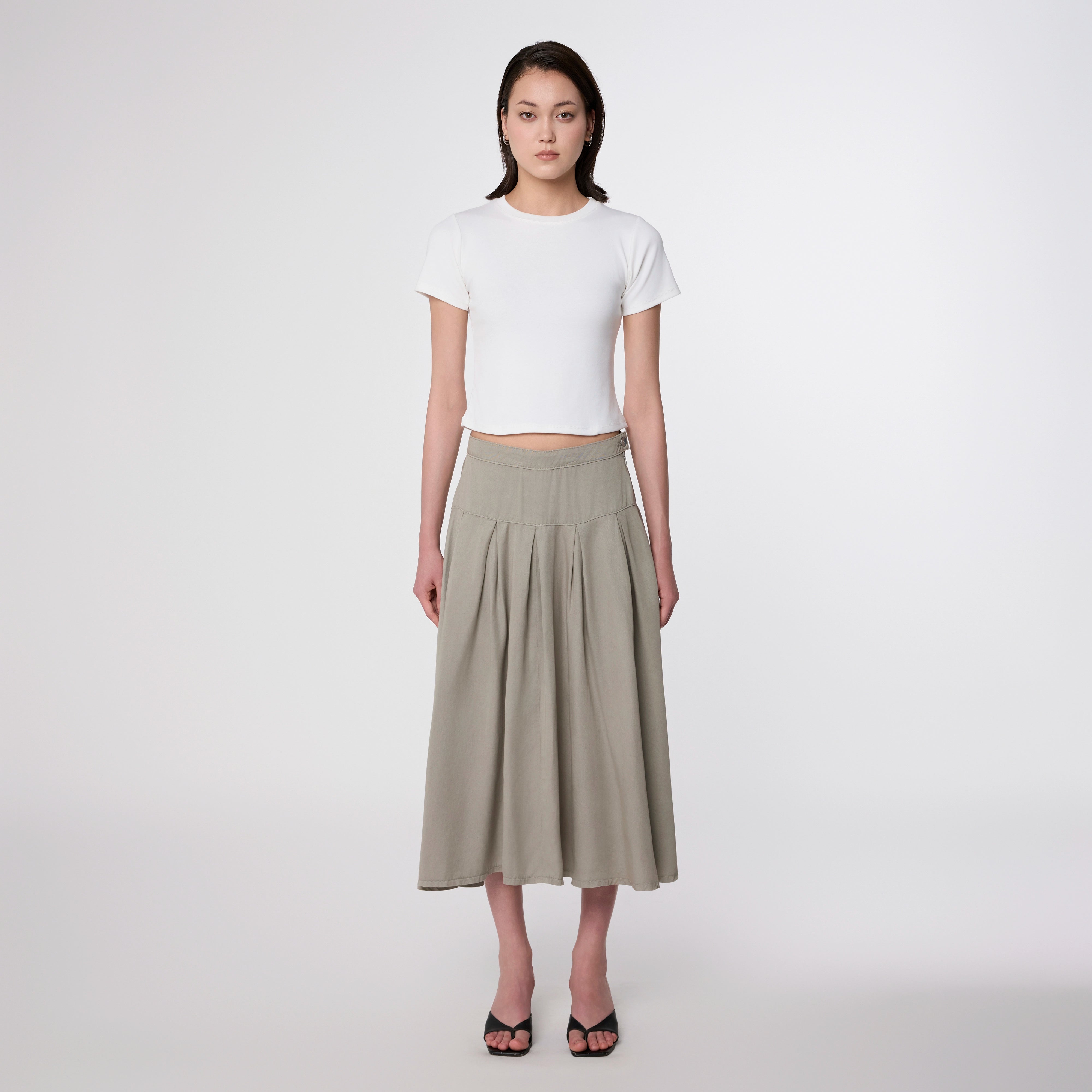 BREEZE - Skirt - Tencel - Rock Olive