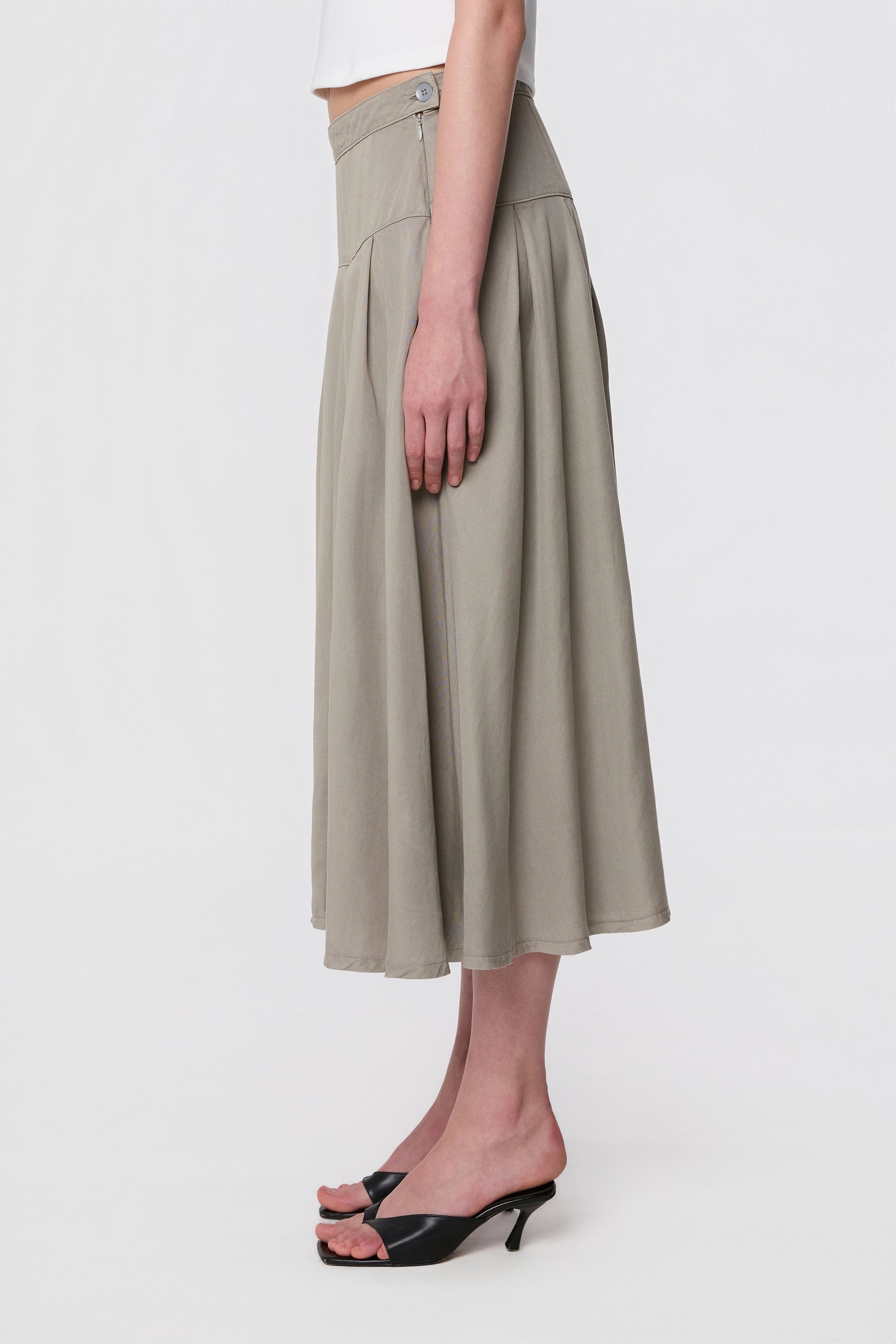 BREEZE - Skirt - Tencel - Rock Olive