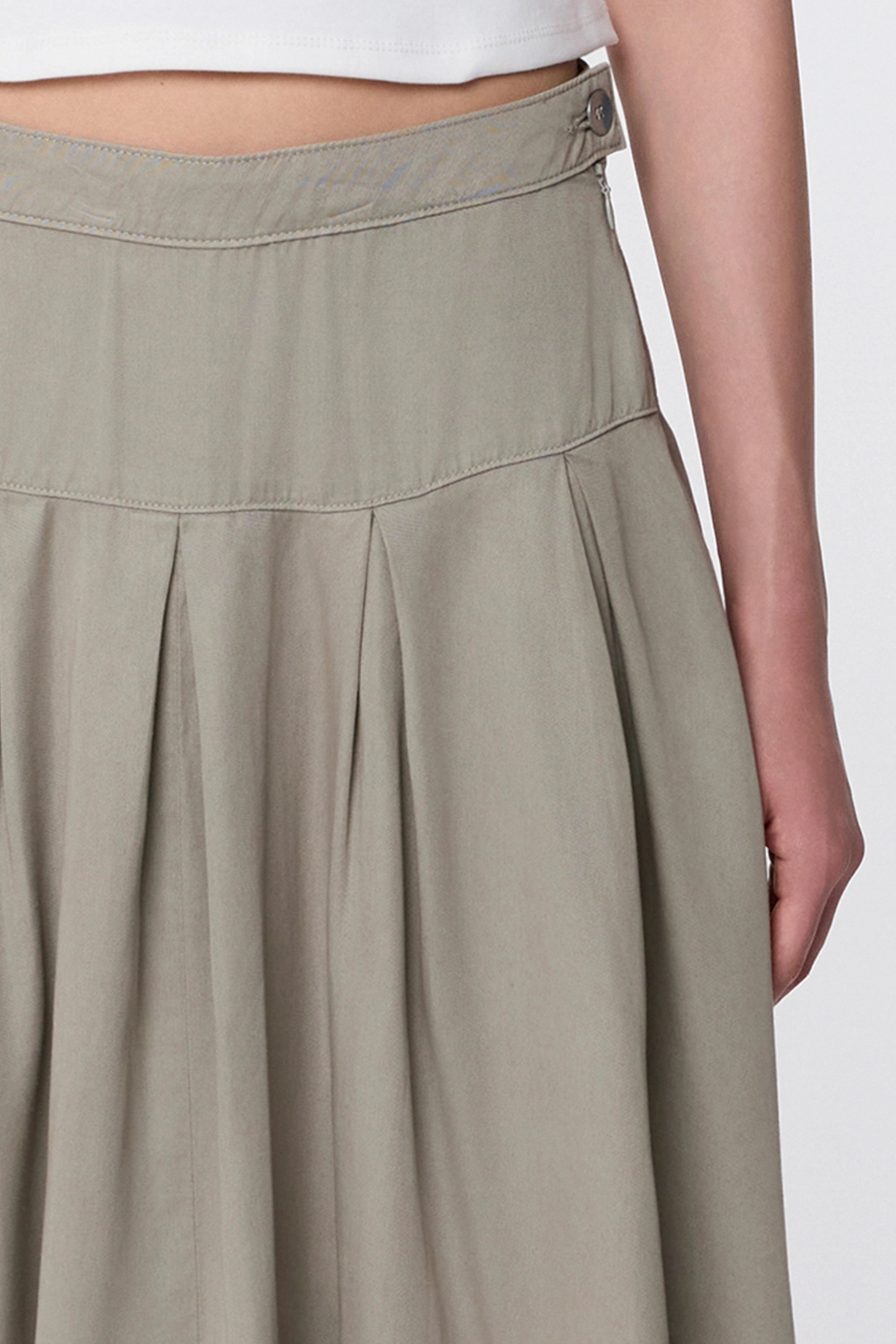 BREEZE - Skirt - Tencel - Rock Olive