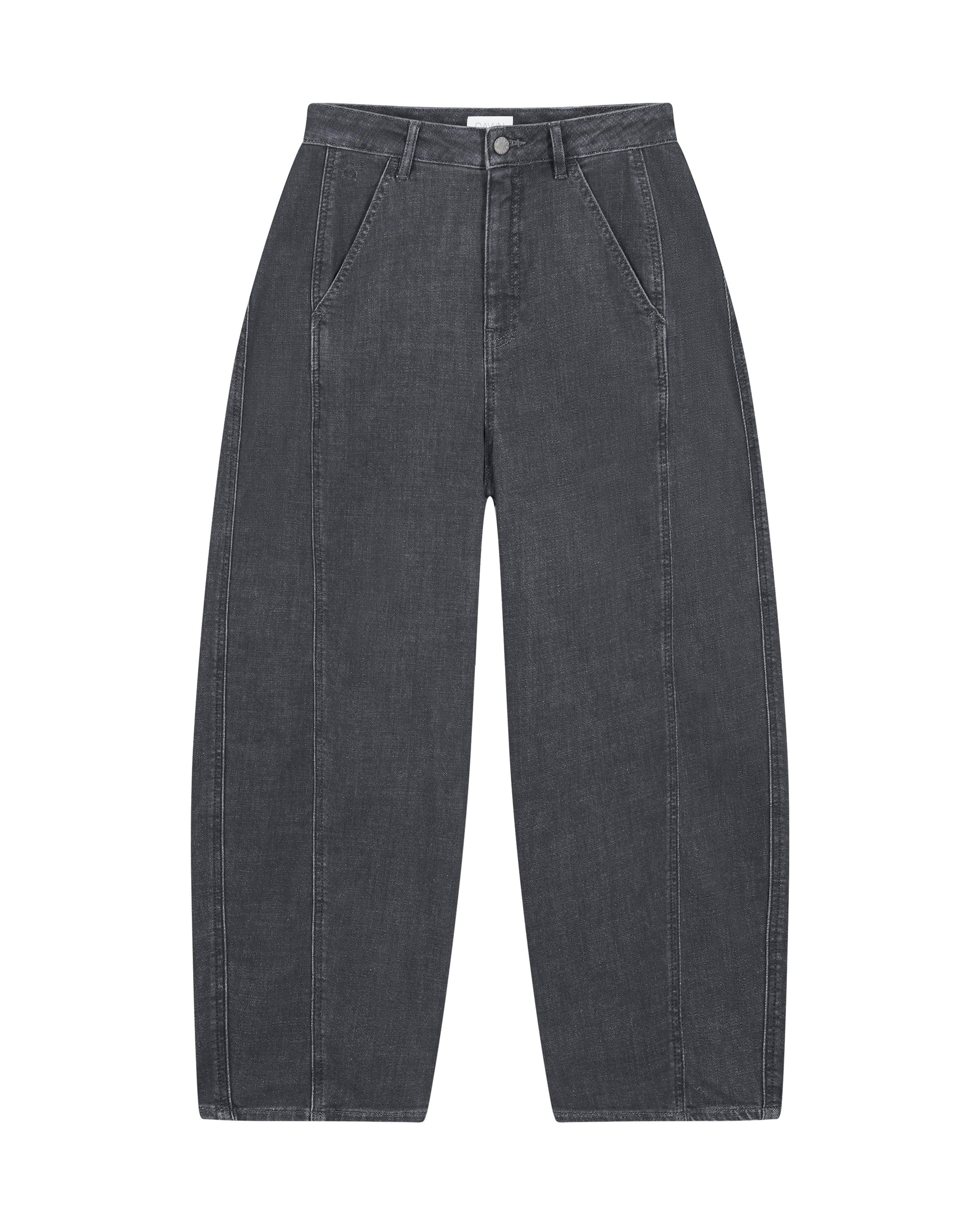 MOONDUST Soft Denim - Wide Barrel leg - Warm Grey