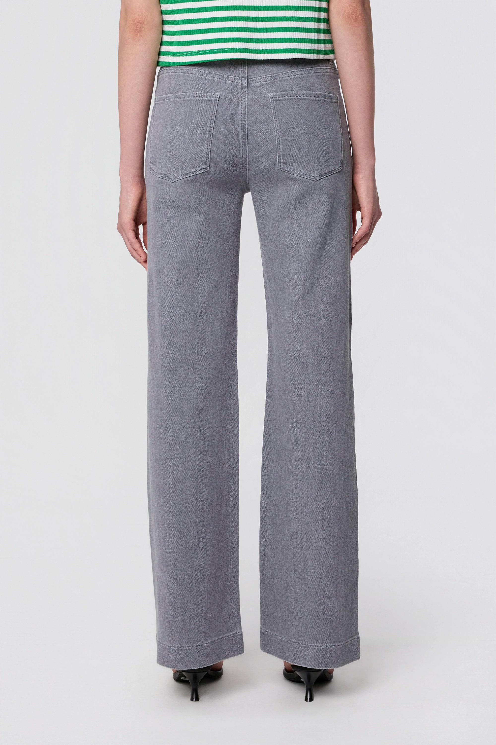 DEW Flared Soft Denim - French Pocket - Cool Grey