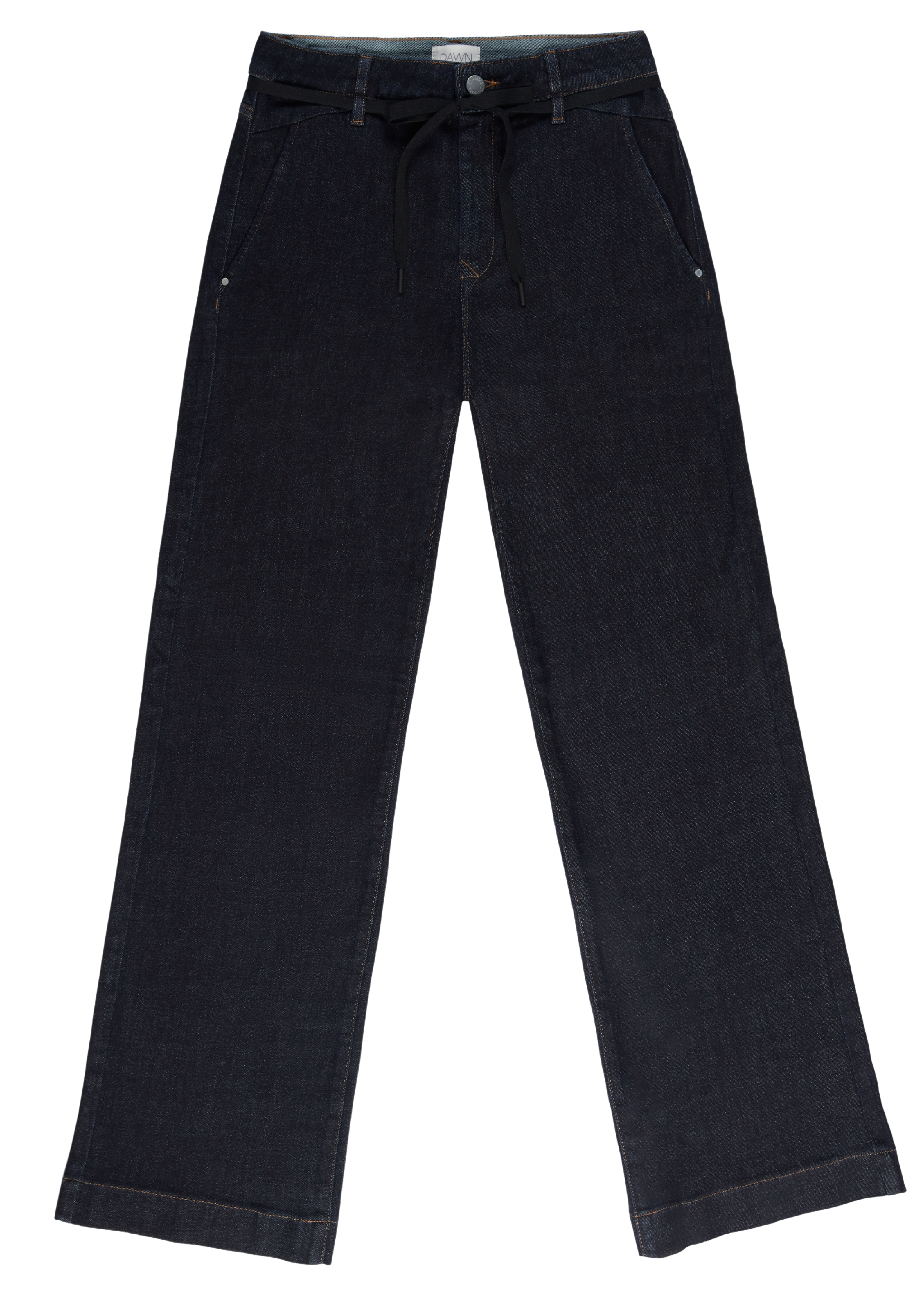 DEW Flared Cropped Soft Denim - French Pocket - Raw Blue
